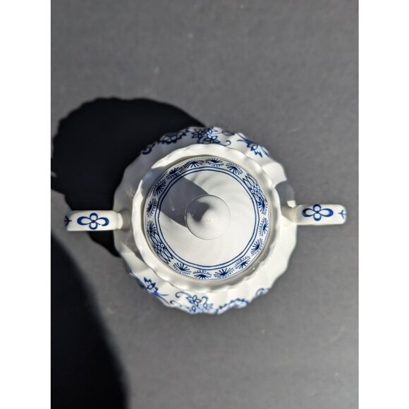 1970's Vintage Blue Nordic collection, J.G. Meakin Lidded Sugar Bowl - Picture 3 of 6